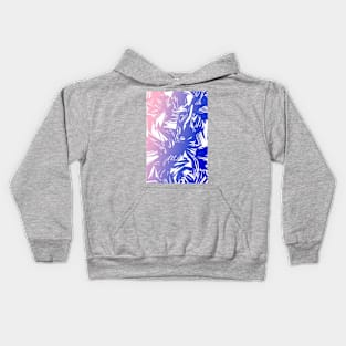 Pink and Blue Abstract Grunge Brush Texture Kids Hoodie